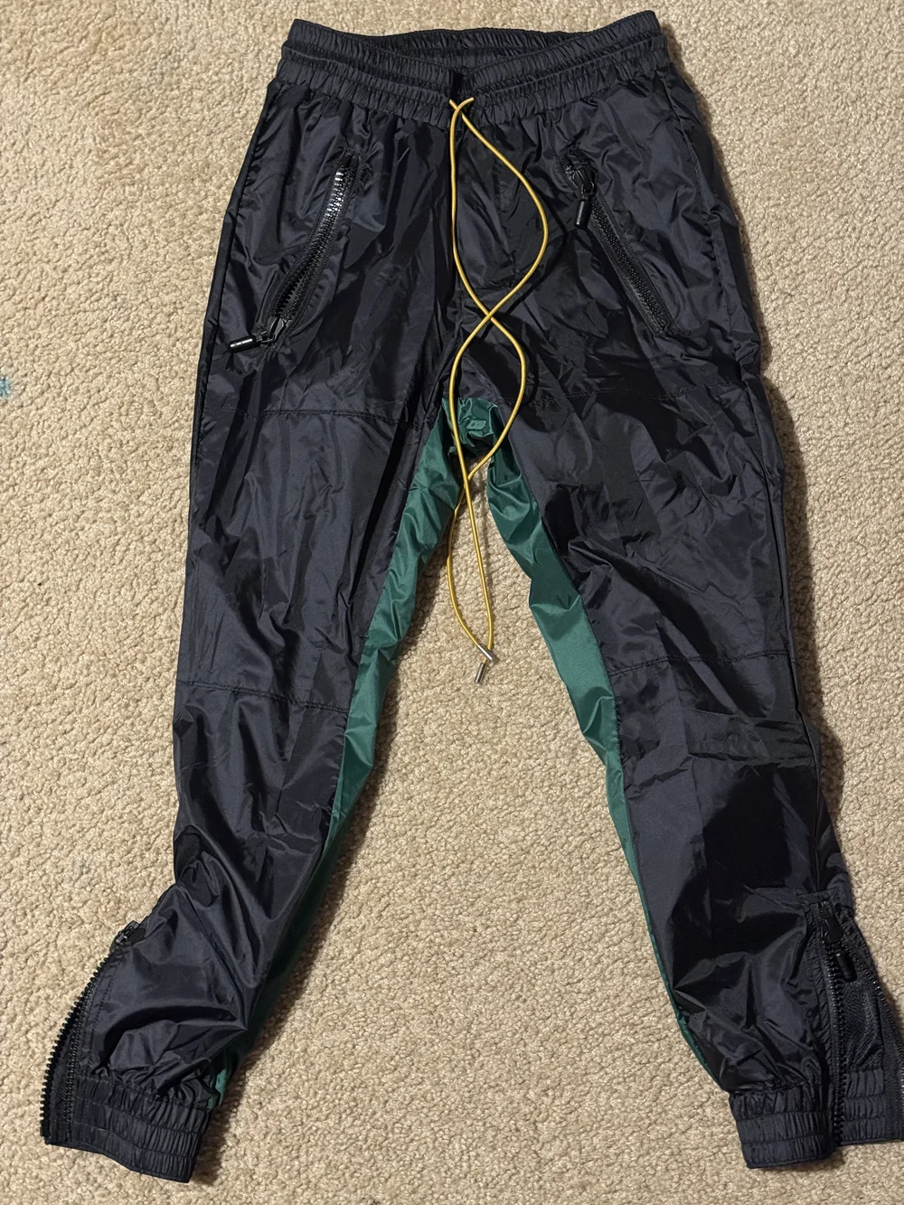 RHUDE XS BRAND NEW Black Track Pants FLIGHT PANTS
